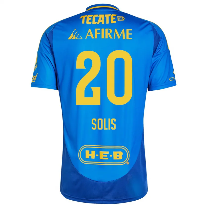 Danxen Mulher Camisola Ofelia Solis #20 Azul Amarelo Alternativa 2024/25 Camisa