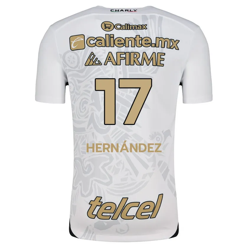 Danxen Mulher Camisola Rubén Hernández #17 Branco Preto Alternativa 2024/25 Camisa