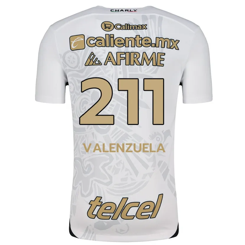 Danxen Mulher Camisola Aldieri Valenzuela #211 Branco Preto Alternativa 2024/25 Camisa