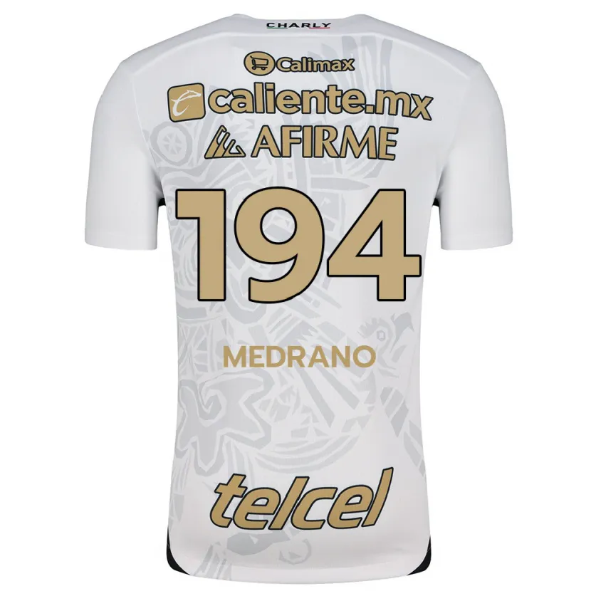Danxen Mulher Camisola Luis Medrano #194 Branco Preto Alternativa 2024/25 Camisa