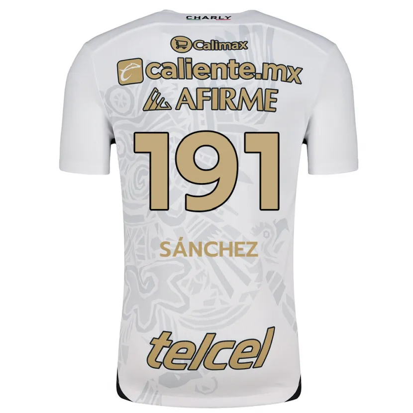 Danxen Mulher Camisola Diego Sánchez #191 Branco Preto Alternativa 2024/25 Camisa