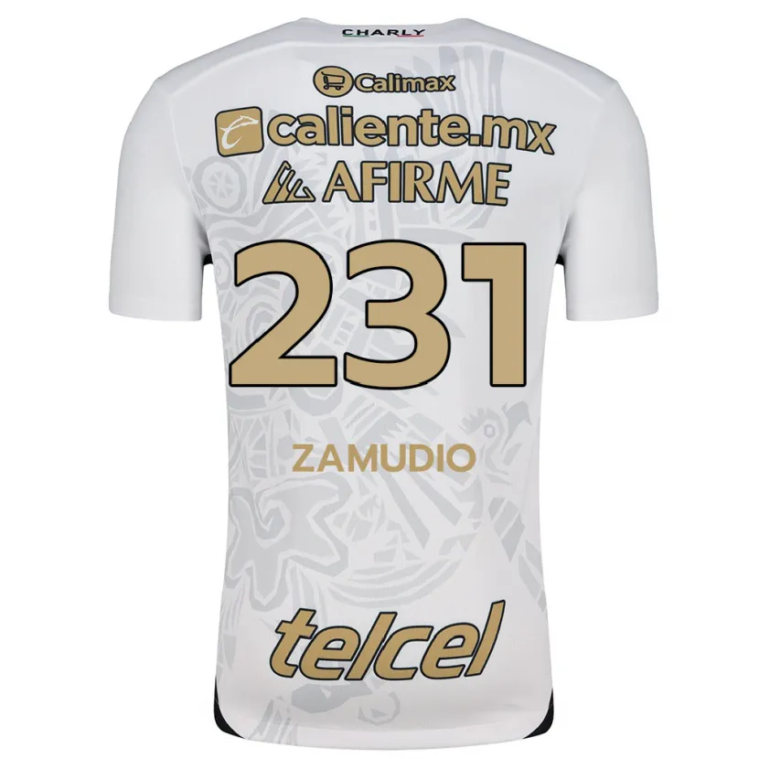 Danxen Mulher Camisola Irwin Zamudio #231 Branco Preto Alternativa 2024/25 Camisa