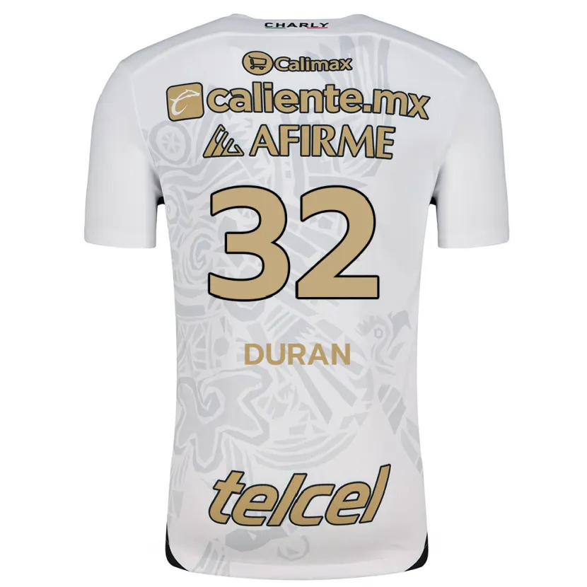 Danxen Mulher Camisola Ailed Duran #32 Branco Preto Alternativa 2024/25 Camisa