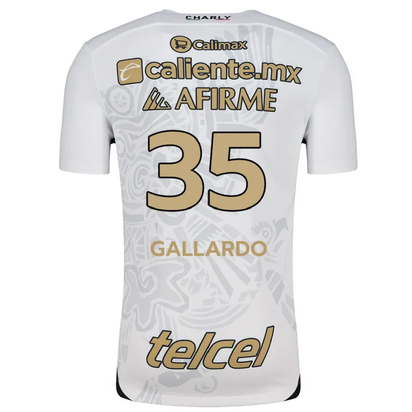 Danxen Mulher Camisola Gloriaisabel Gallardo #35 Branco Preto Alternativa 2024/25 Camisa