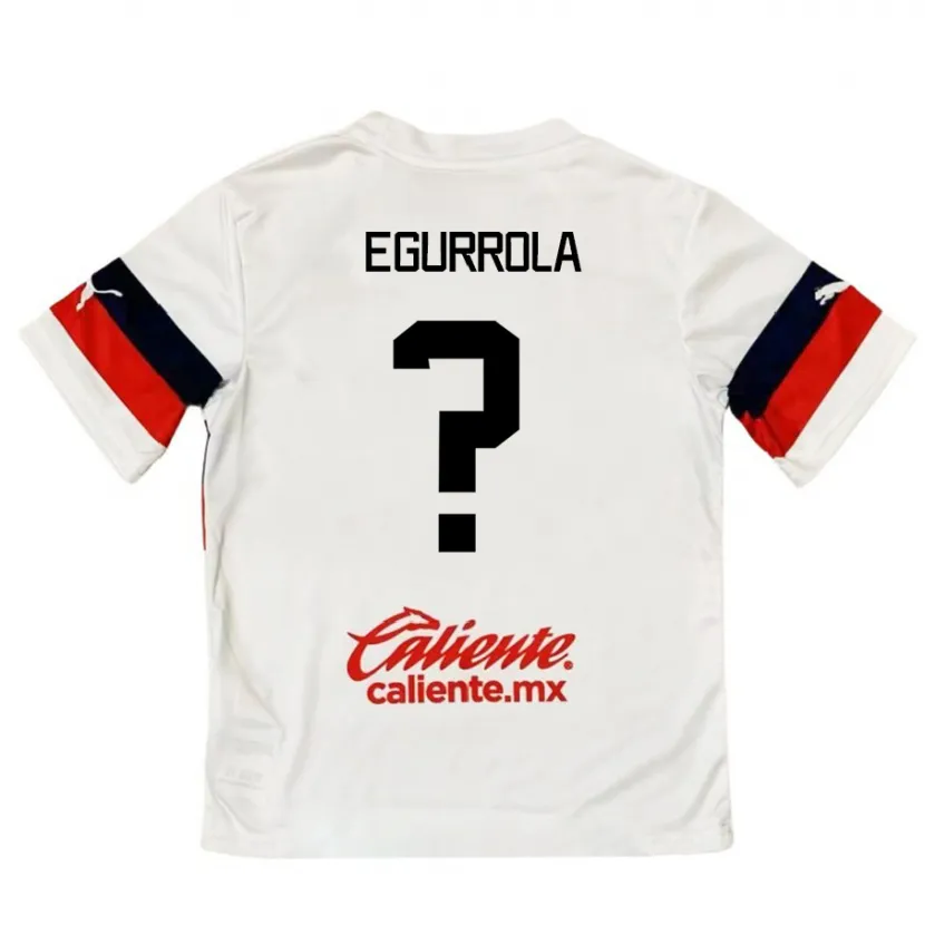 Danxen Mulher Camisola Luis Egurrola #0 Branco Vermelho Alternativa 2024/25 Camisa