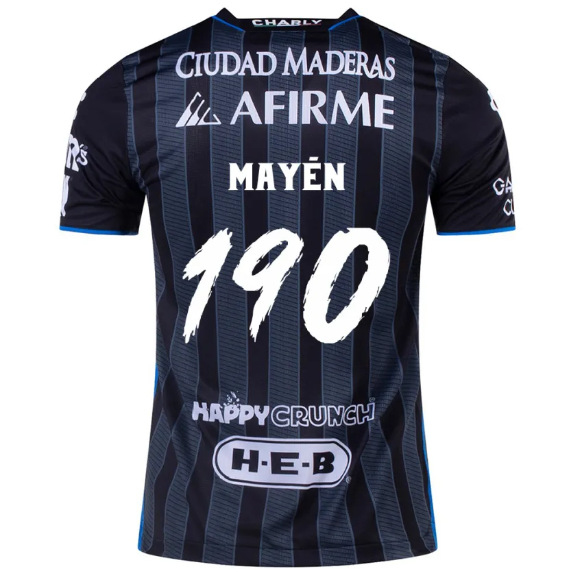 Danxen Mulher Camisola Eduardo Mayén #190 Branco Preto Alternativa 2024/25 Camisa