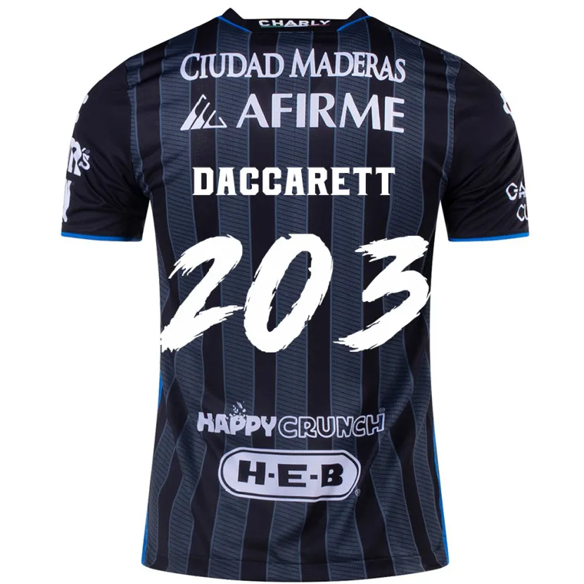 Danxen Mulher Camisola Juan Daccarett #203 Branco Preto Alternativa 2024/25 Camisa