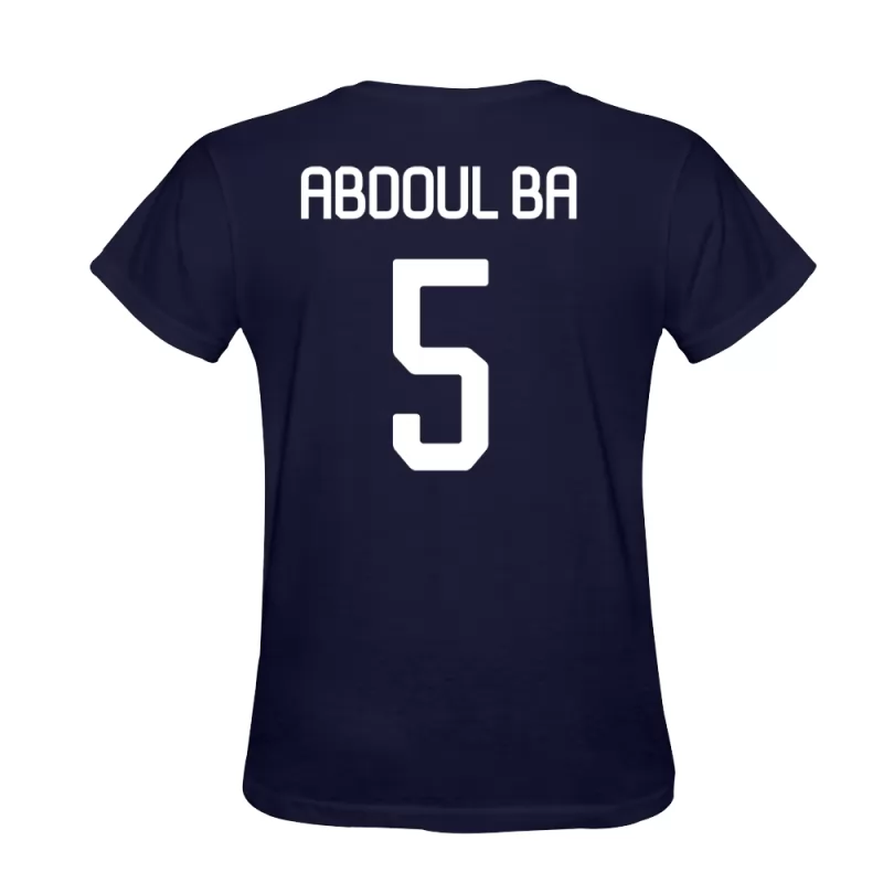 Homem Abdoul Ba #5 Azul Escuro Design De Camiseta Camisola