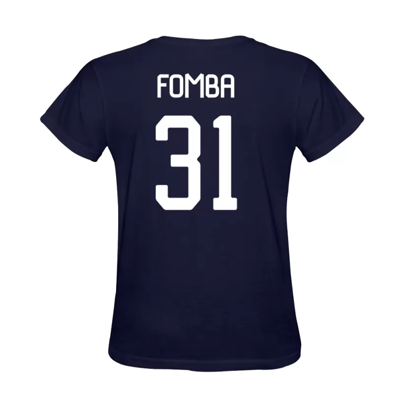 Homem Lamine Fomba #31 Azul Escuro Design De Camiseta Camisola