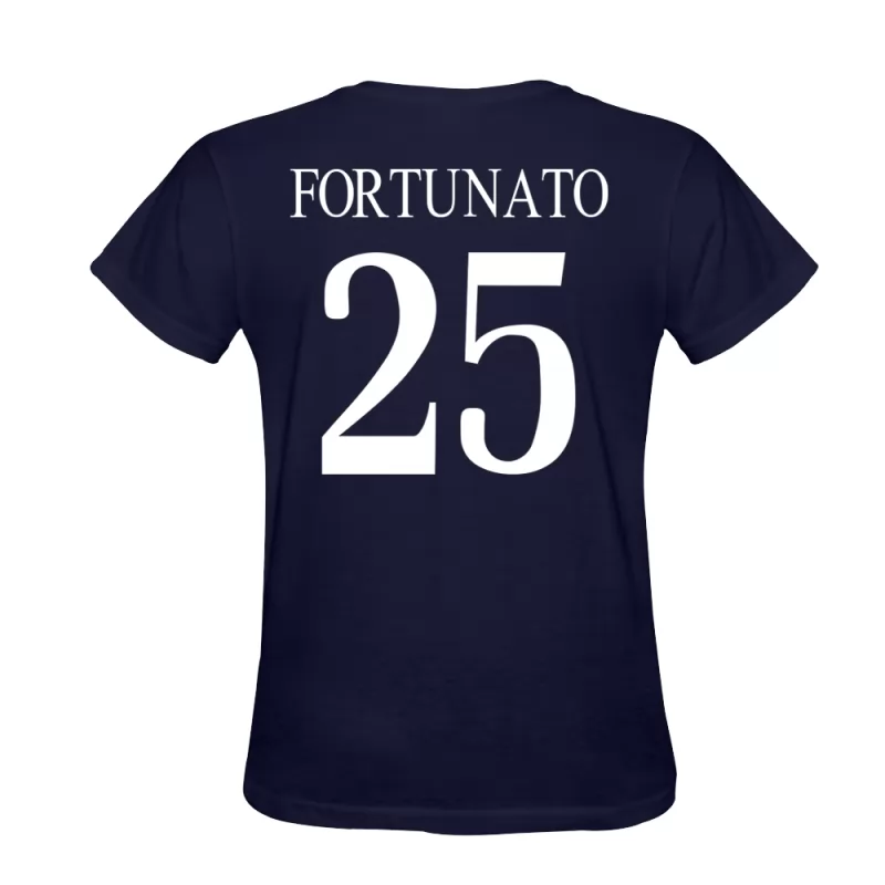 Homem Jacopo Fortunato #25 Azul Escuro Design De Camiseta Camisola