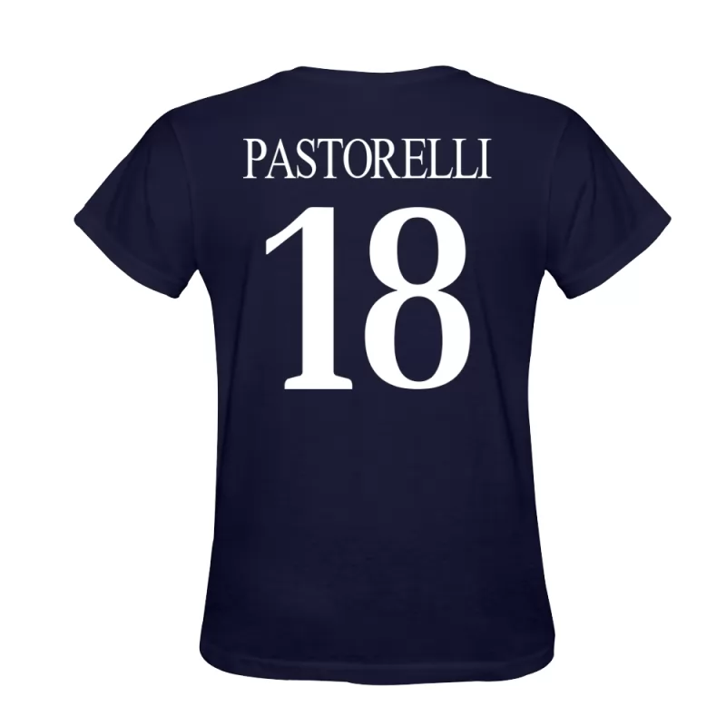 Homem Lorenzo Pastorelli #18 Azul Escuro Design De Camiseta Camisola